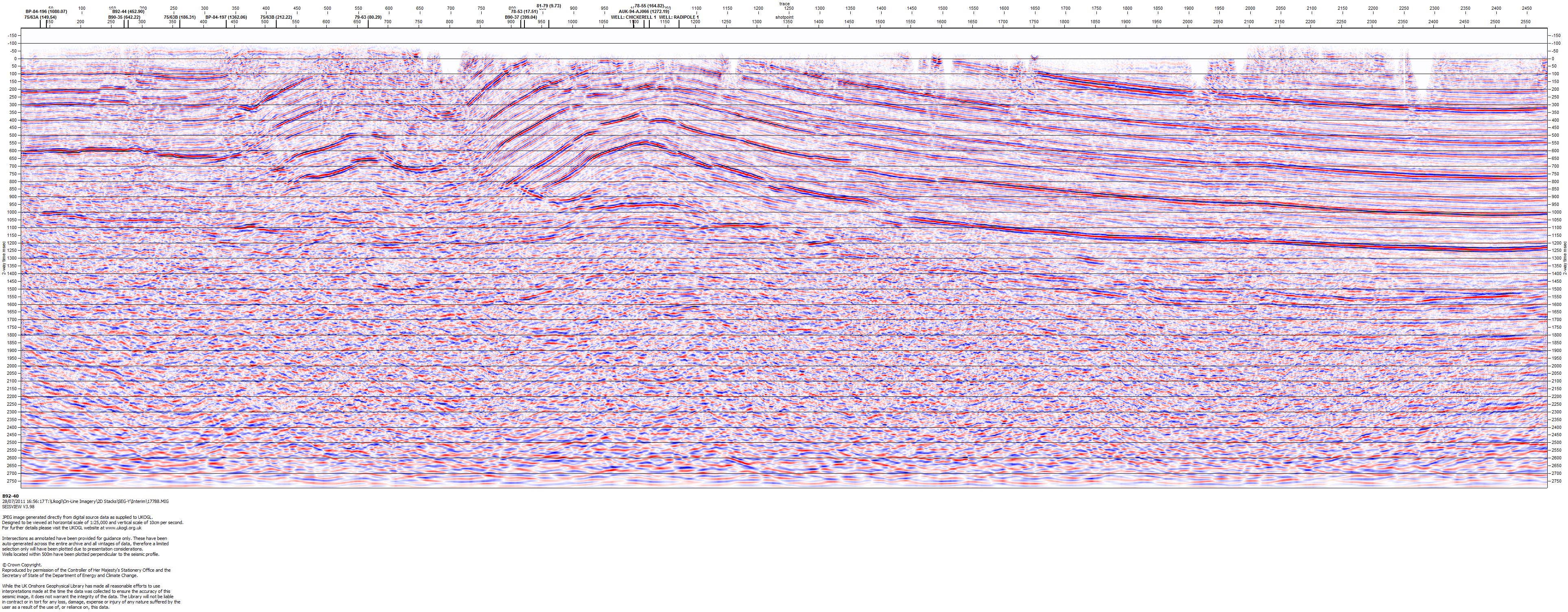 B92-40 Seismic Line Viewer